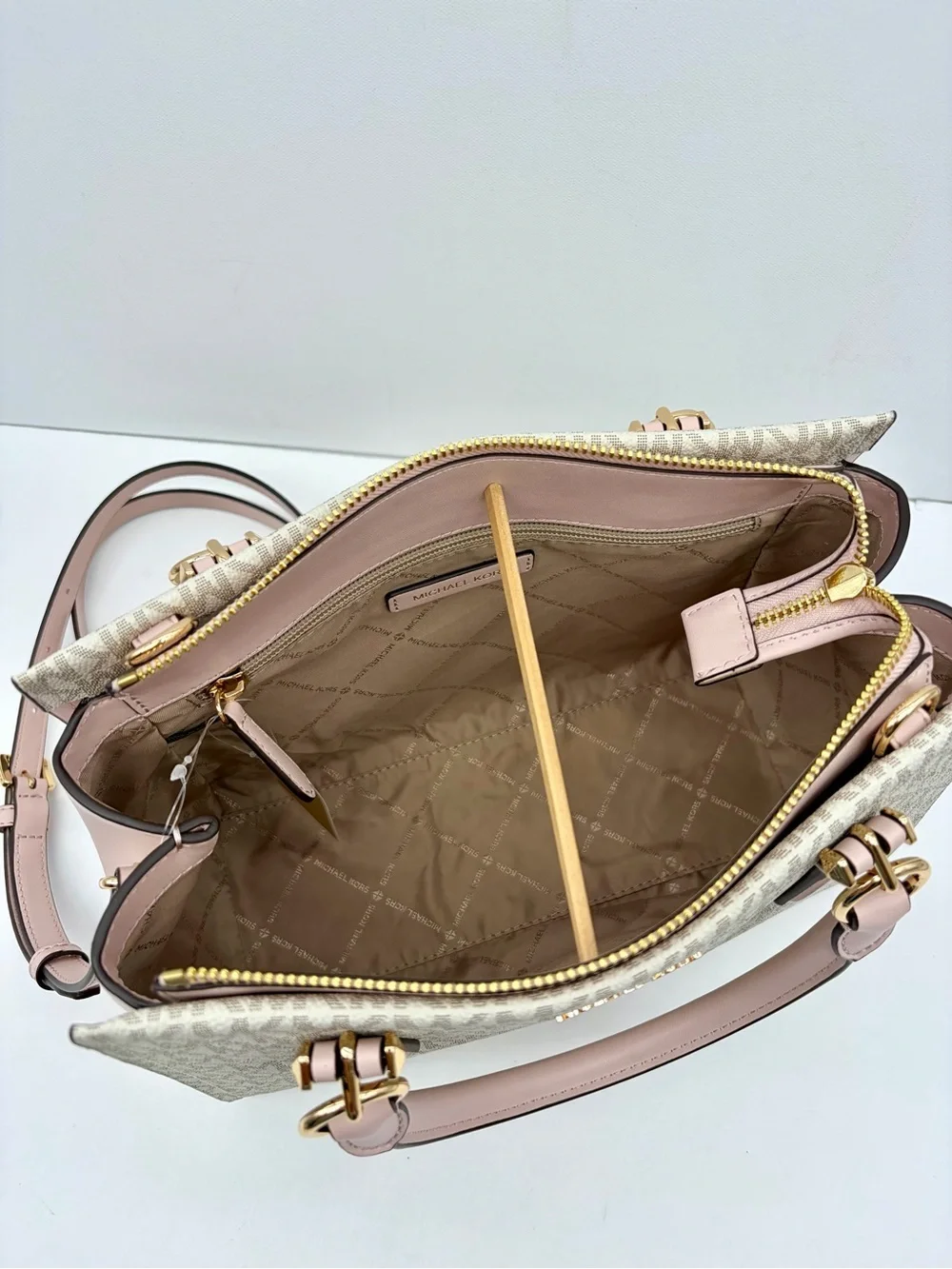 Michael Kors Marilyn Medium Signature Logo Convertible Satchel Crossbody Bag